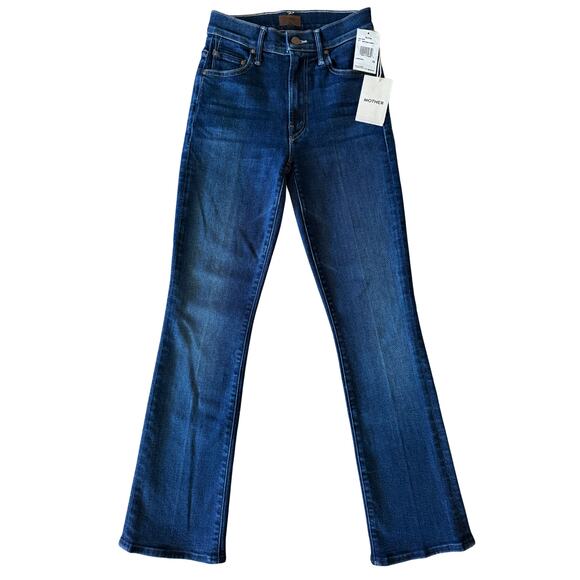 NWT MOTHER The Insider High Rise Ankle Jeans Mind Games (Dark Denim) Size 23 - Picture 3 of 9